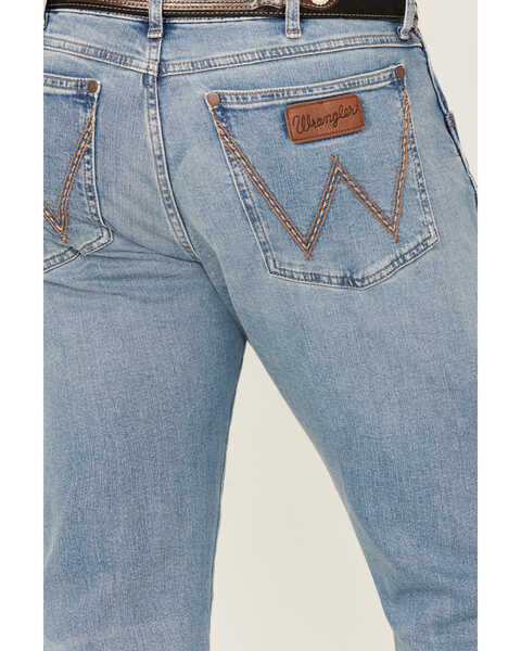 Image #4 - Wrangler Retro Men's Light Wash Flintlock Slim Bootcut Stretch Denim Jeans , Light Wash, hi-res