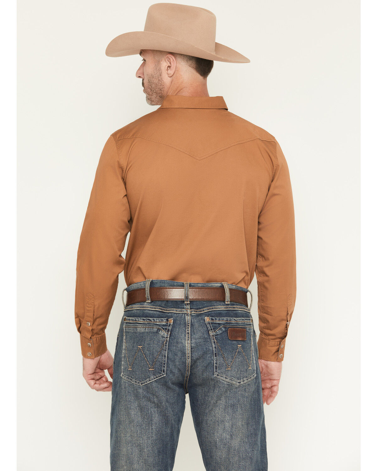 Image #4 - Cody James Men's Treadstone Solid Long Sleeve Snap Western Shirt, Camel, hi-res