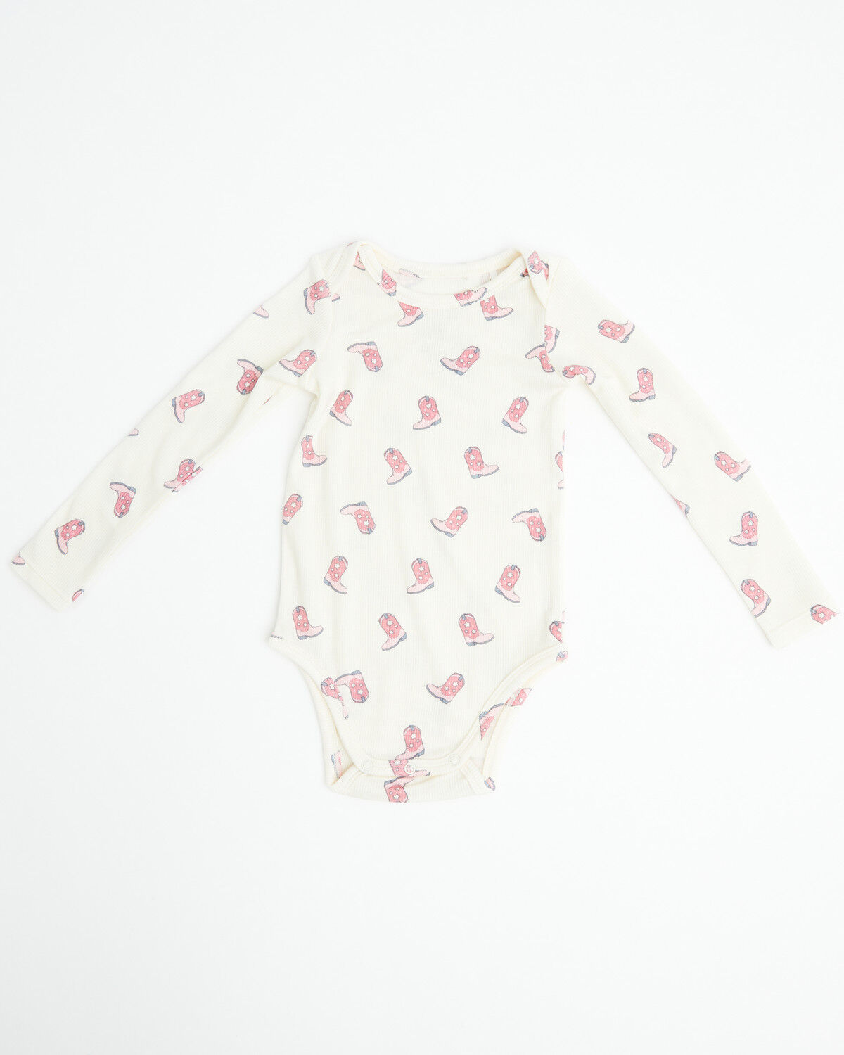 Angel Dear Infant Girls' Cowgirl Boot Long Sleeve Snap Onesie