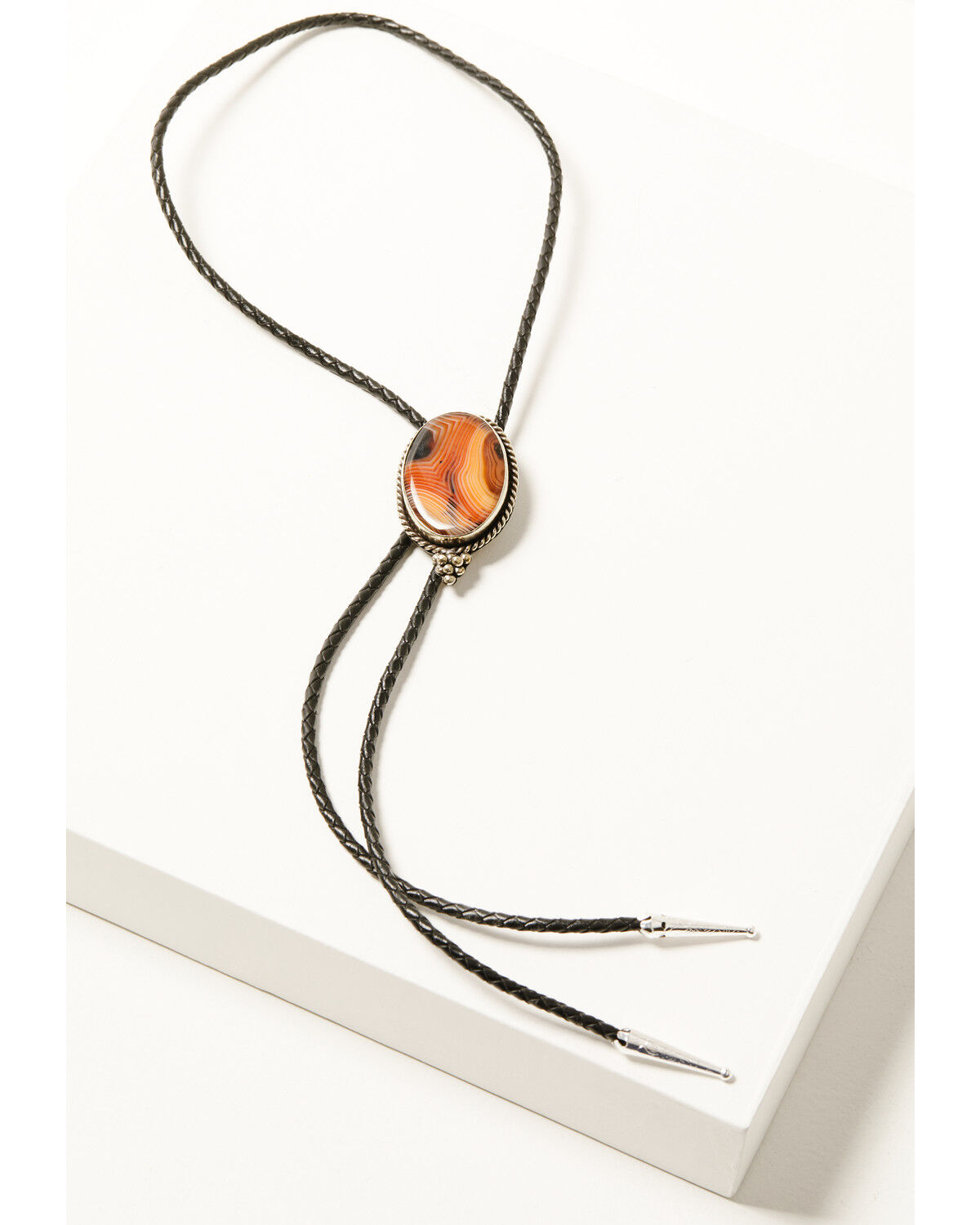 Image #1 - Paige Wallace Women's Bended Agate Bolo Tie, Orange, hi-res