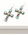 Image #1 - Shyanne Women's Retro Revival Cross Earrings, Silver, hi-res