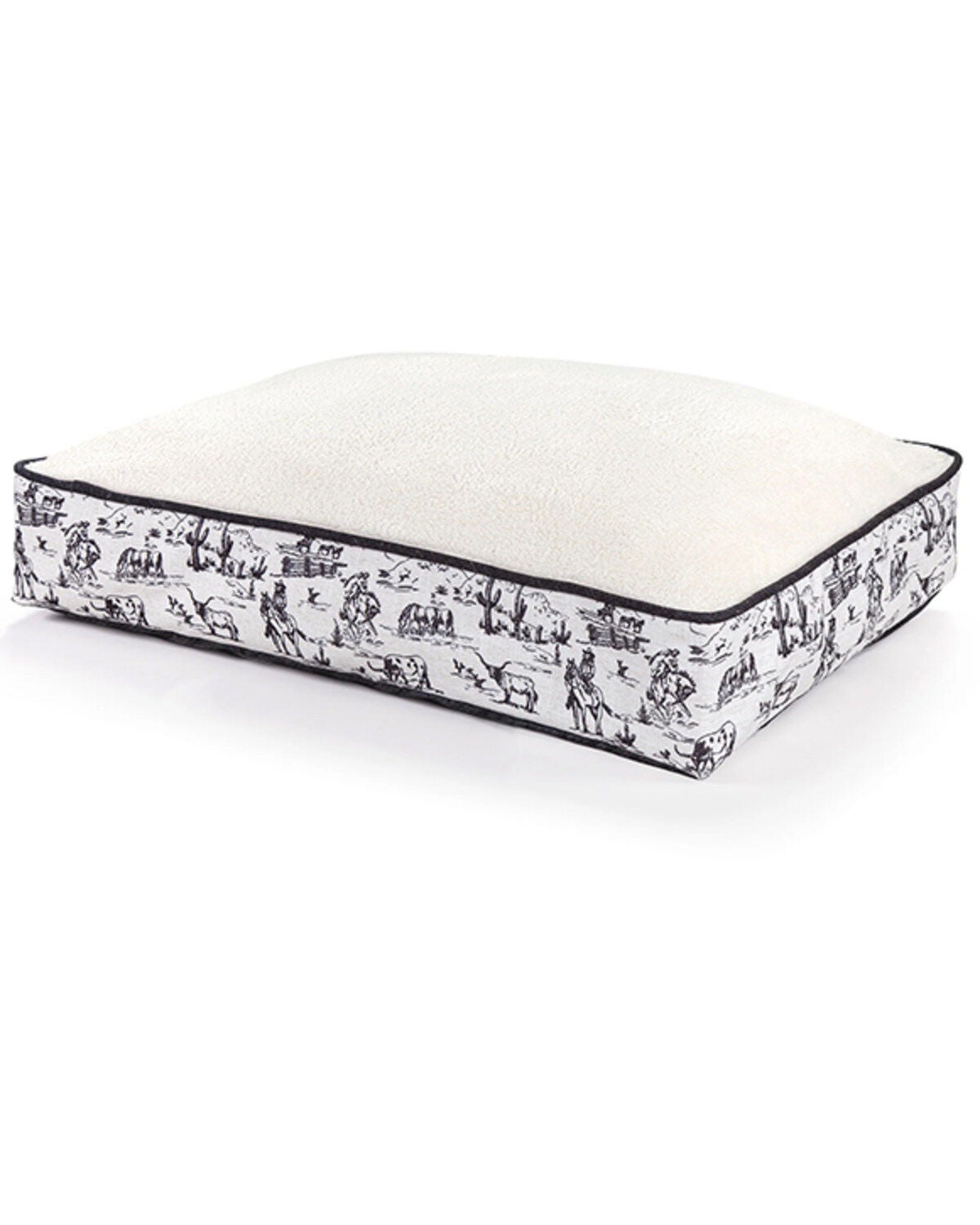 HiEnd Accents Ranch Life Dog Bed, Black/white, hi-res