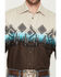 Image #3 - Panhandle Slim Men's Southwestern Cactus Border Long Sleeve Snap Western Shirt, Dark Brown, hi-res