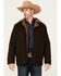 Image #1 - Blue Ranchwear Men's Atchison Heavyweight Sherpa Lined Flannel Coat, Dark Brown, hi-res