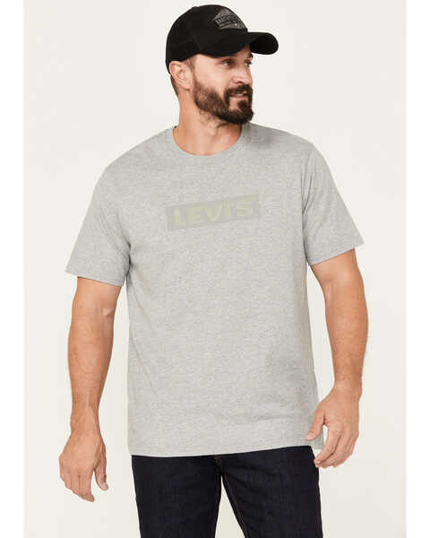 Levi's Men's Logo Graphic Short Sleeve T-Shirt, Heather Grey, hi-res