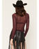 Image #4 - Idyllwind Women's Hollyhock Long Sleeve Rhinestone Top, Wine, hi-res