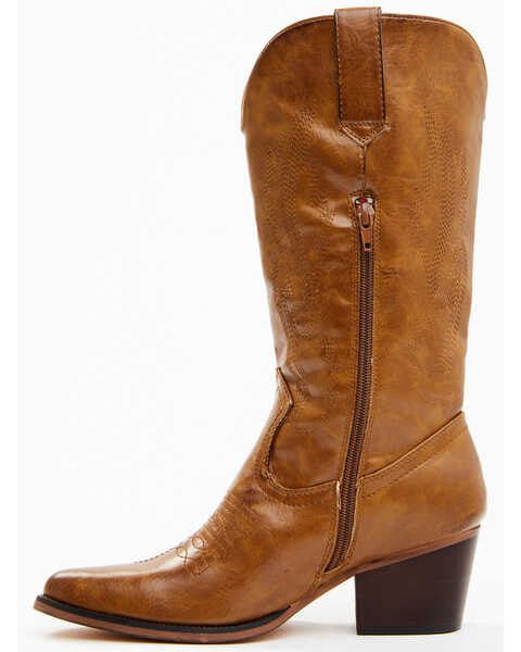Image #3 - Roper Women's Nettie Western Boots - Medium Toe, Tan, hi-res