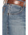 Image #2 - Wrangler Retro Men's 77MWZ Wes Medium Wash Slim Bootcut Stretch Denim Jeans, Medium Wash, hi-res