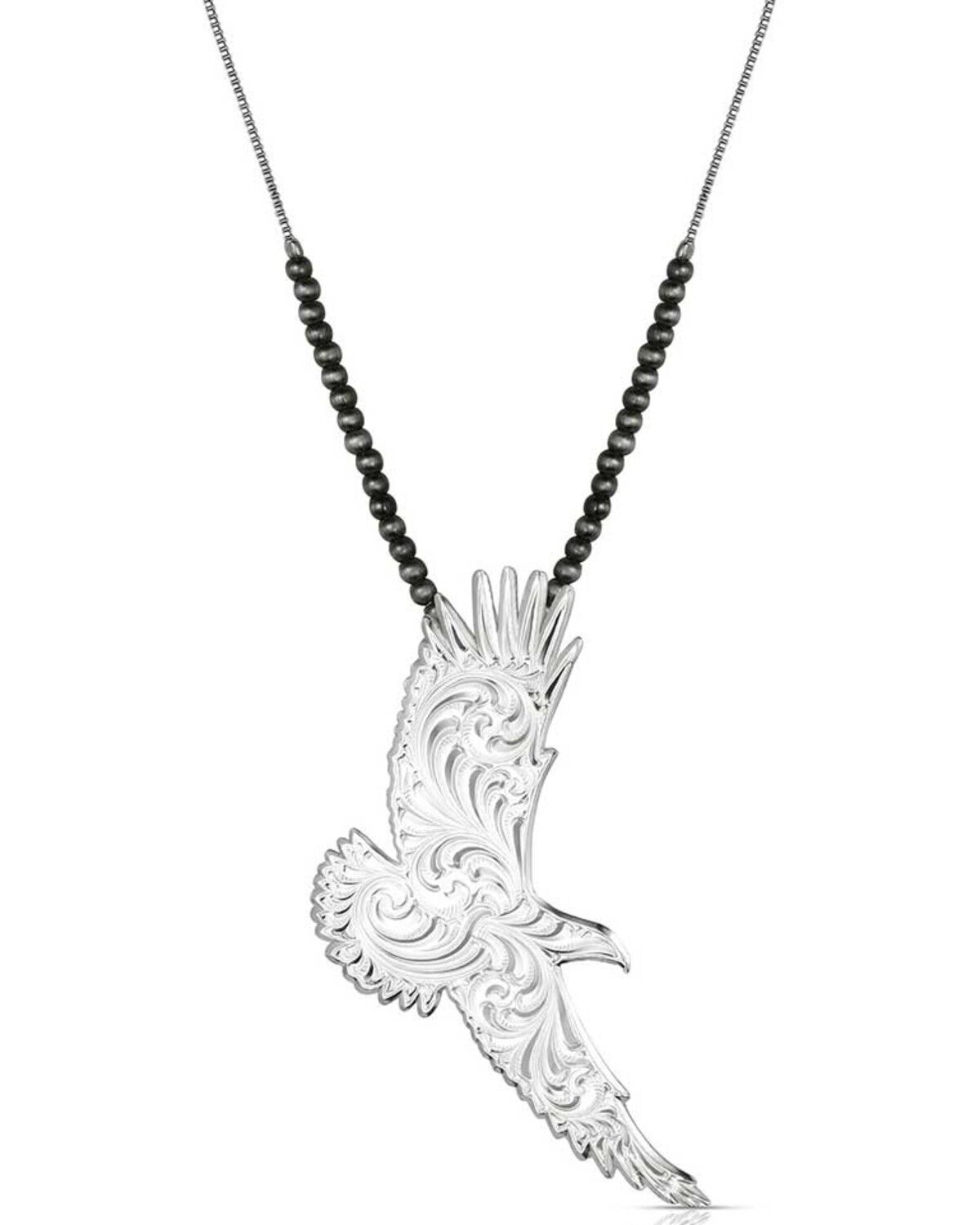 Image #1 - Montana Silversmiths Soaring Eagle Necklace, Silver, hi-res