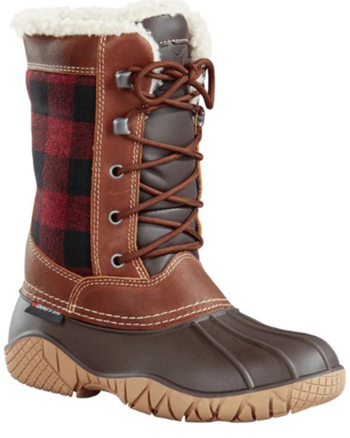 Baffin Women's Jasper Lace-Up Work Boots, Black/red, hi-res