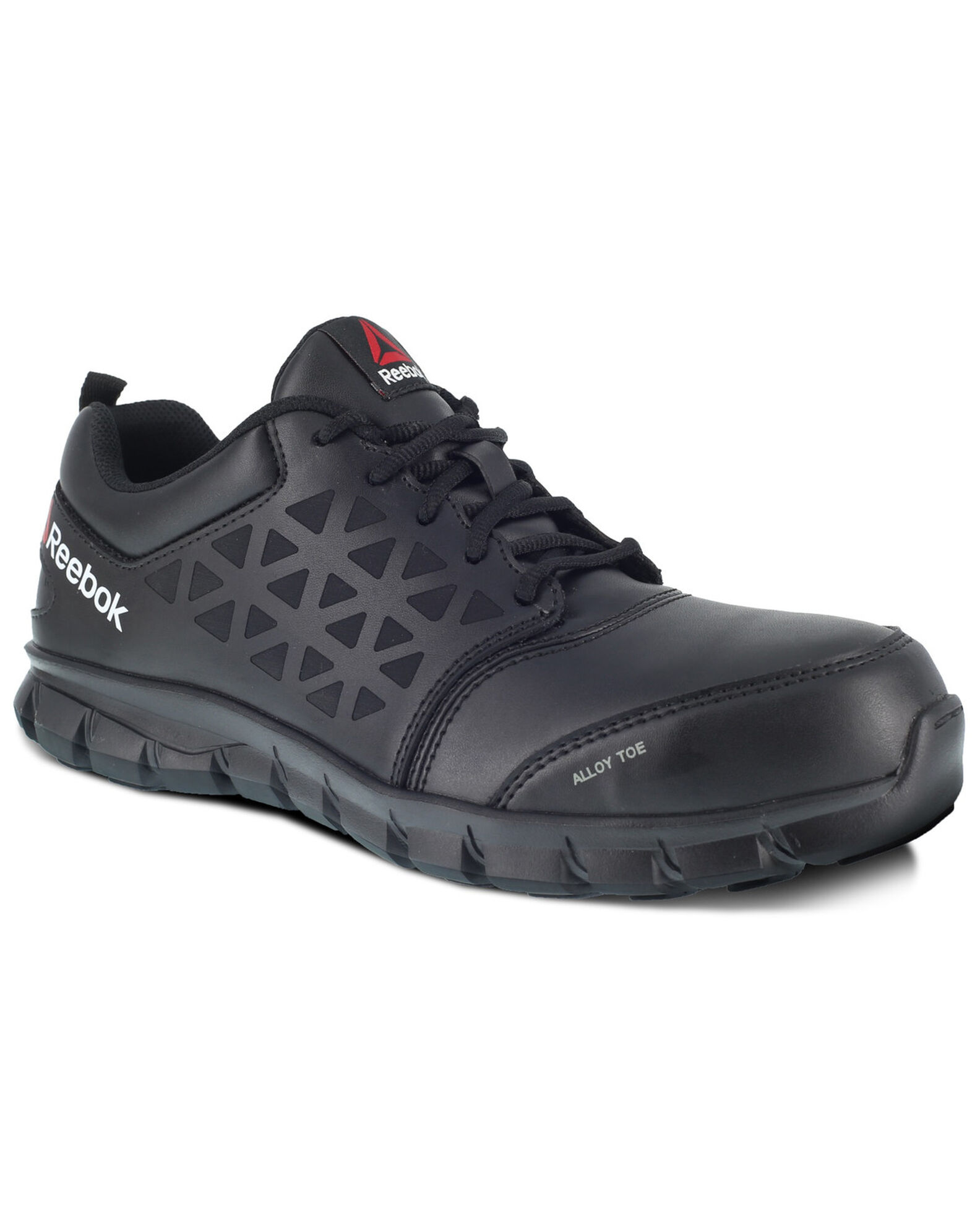 Image #1 - Reebok Men's Sublite Cushion Work Shoes - Alloy Toe, Black, hi-res