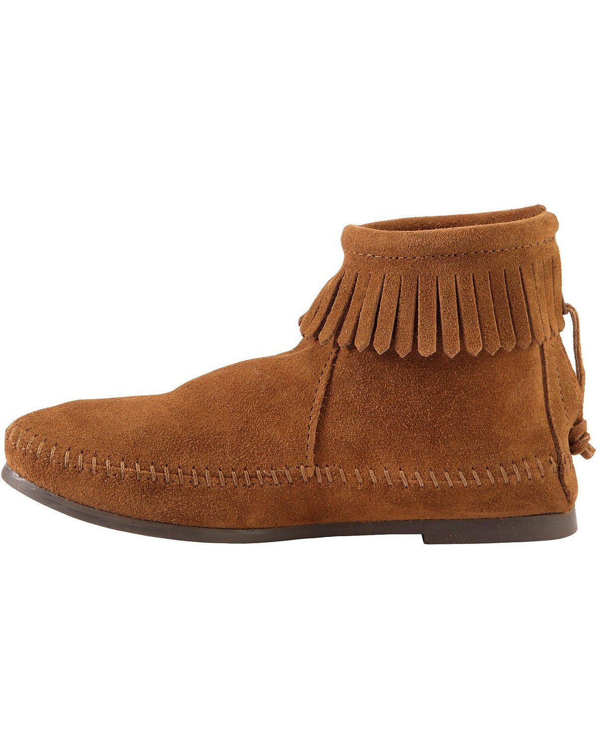 Image #3 - Women's Minnetonka Suede Back Zipper Moccasin Boots, , hi-res
