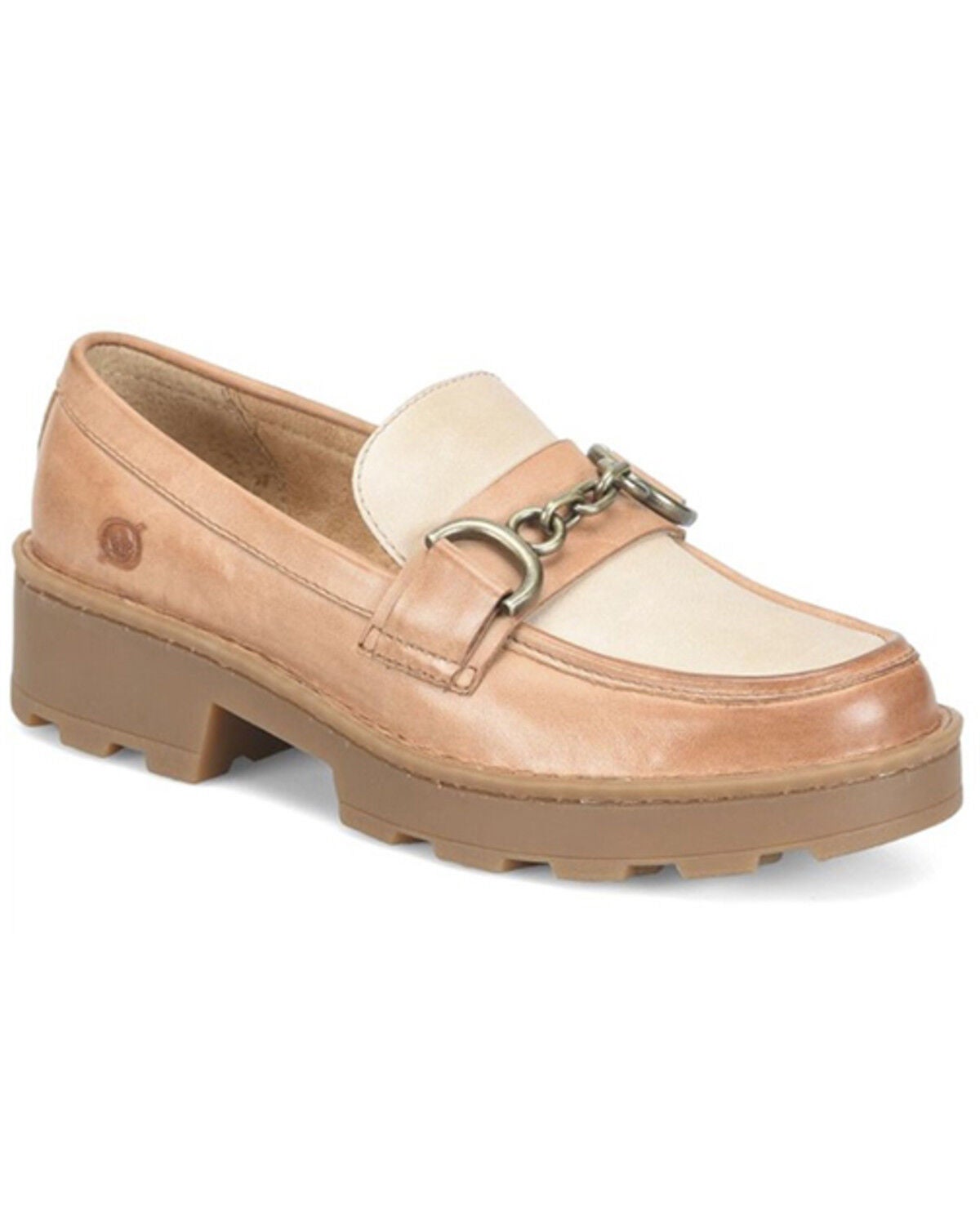 Born Women's Carrera Buckle Penny Loafers, Brown, hi-res