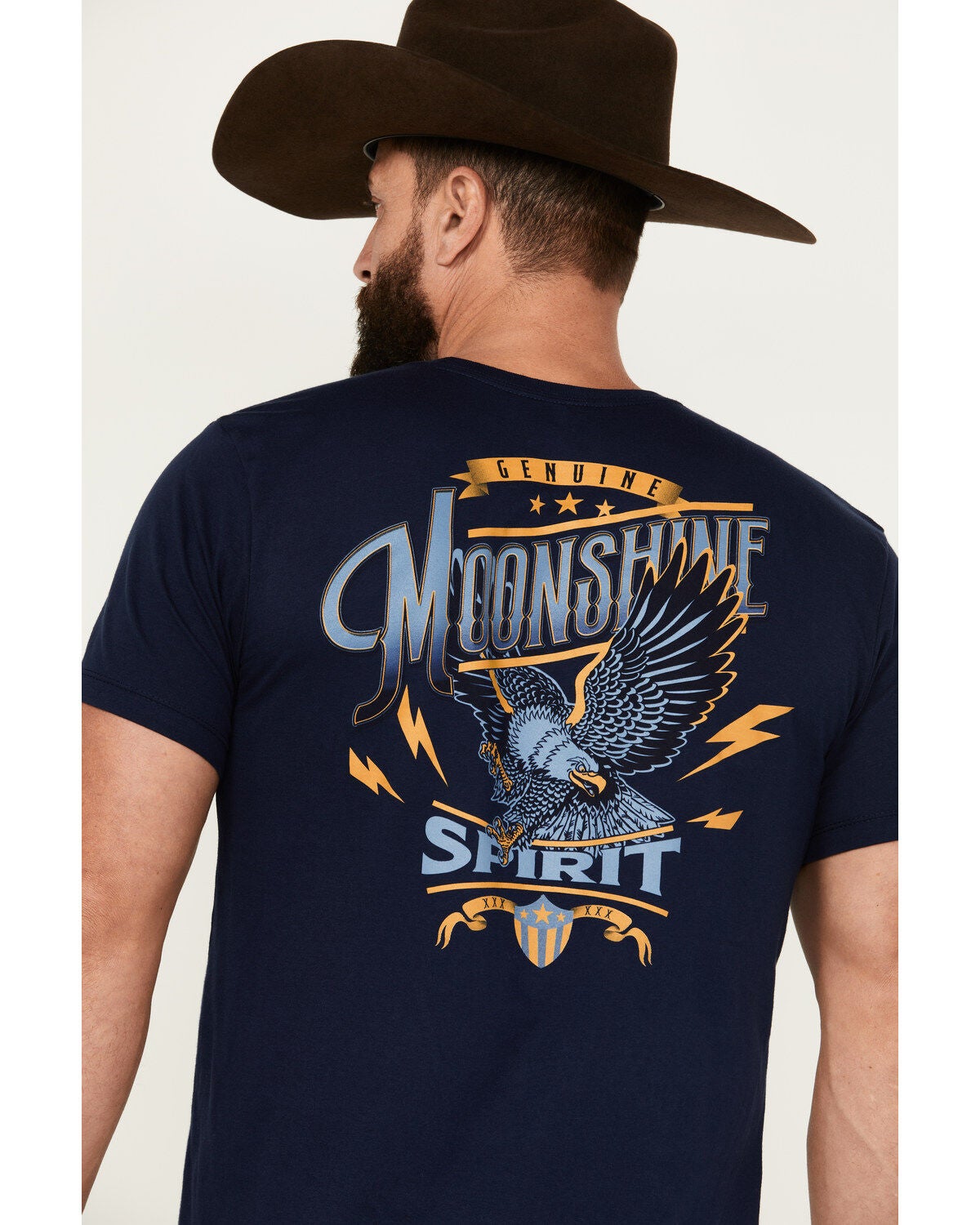 Moonshine Spirit&reg; Men's Genuine Short Sleeve T-Shirt, Navy, hi-res