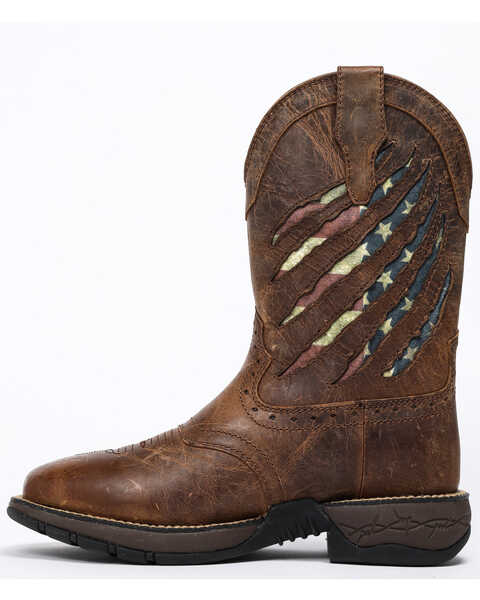 Brothers & Sons Men's Xero Gravity Patriotic Western Boots - Square Toe, Brown, hi-res