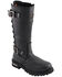 Image #1 - Milwaukee Leather Women's Calf Laced Riding Boots - Round Toe, Black, hi-res