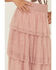 Image #2 - La La Land Girls' Tiered Maxi Skirt, Pink, hi-res