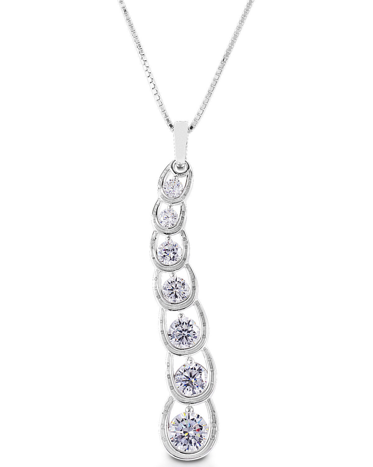 Image #1 - Kelly Herd Women's Horseshoe Journey Necklace, Silver, hi-res