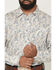 Image #3 - Gibson Trading Co Men's Wall Flower Paisley Print Long Sleeve Button-Down Western Shirt, White, hi-res
