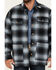 Image #3 - Wrangler Men's Hombre Sherpa Lined Plaid Print Snap Flannel Shirt Jacket, Blue, hi-res