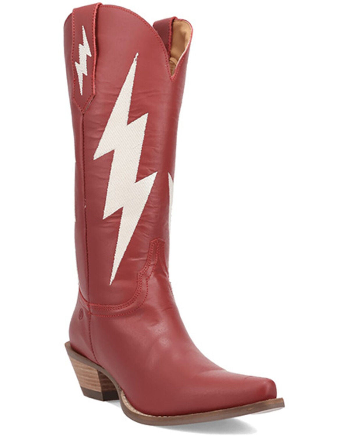 Dingo Women's Thunderbolt Western Boots - Round Toe, Red, hi-res
