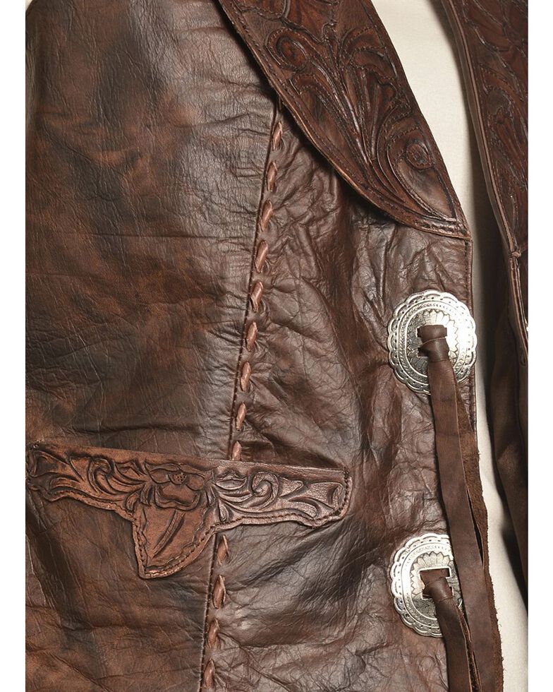 Kobler Floral Tooled Leather Vest Boot Barn