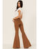 Shyanne Women's High Rise Frayed Hem Super Flare Jeans , , hi-res