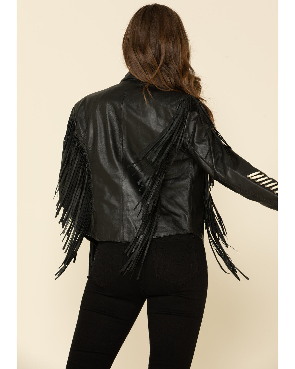 Image #5 - Liberty Wear Women's Black Fringe Sheep Napa Jacket, Black, hi-res