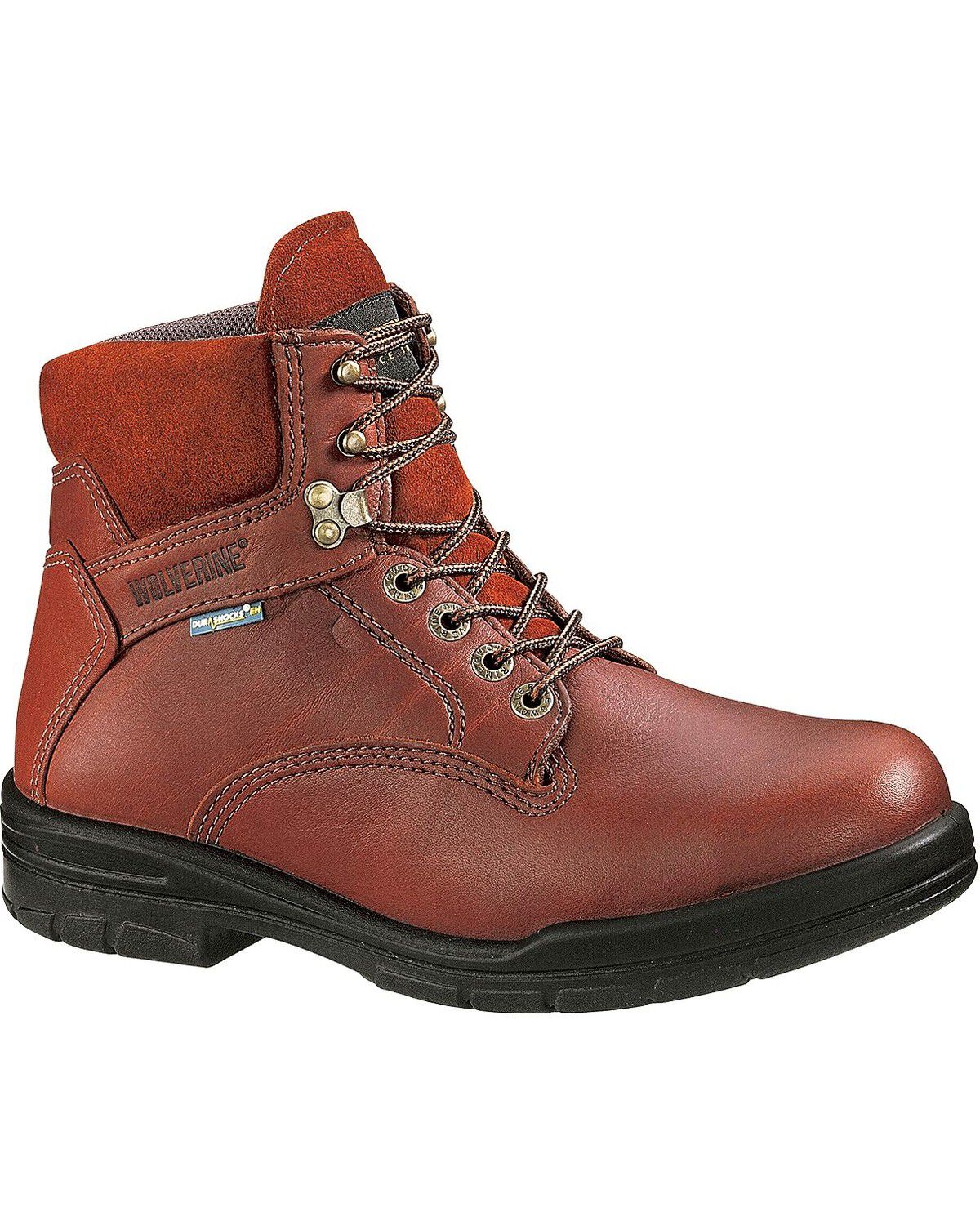 Image #1 - Wolverine Men's DuraShocks® SR Steel Toe EH Work Boots, Brown, hi-res