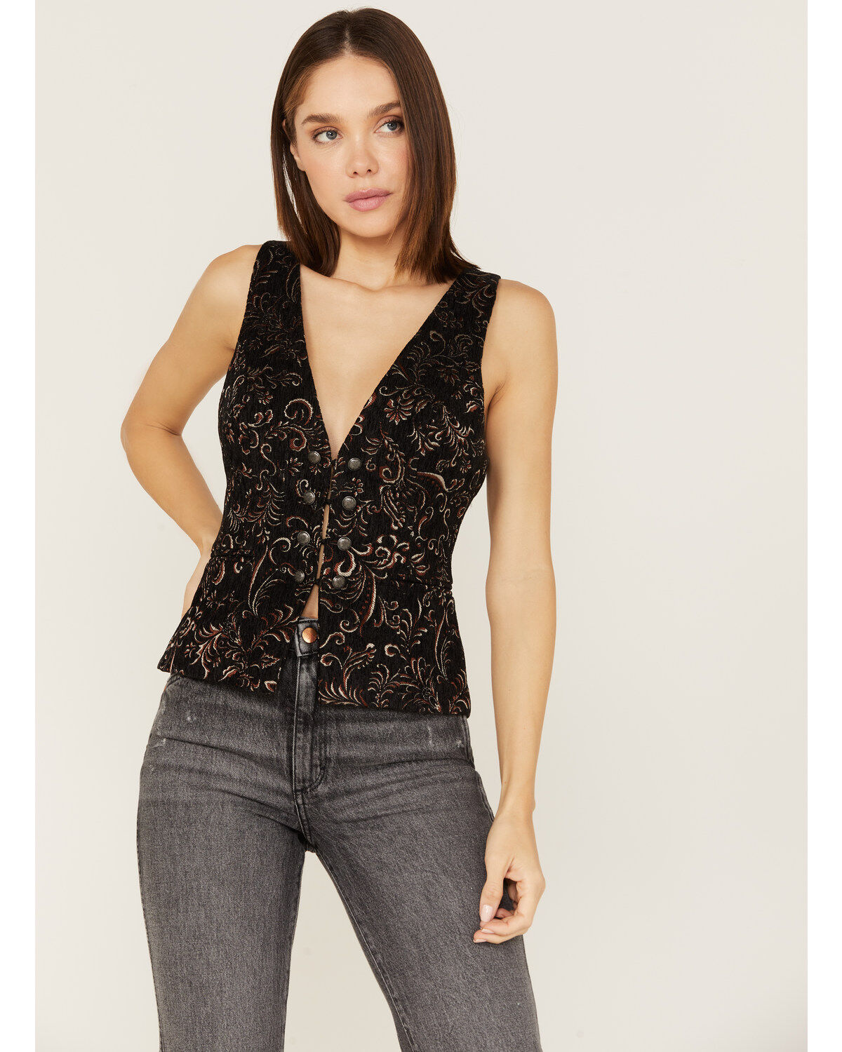 Image #1 - Shyanne Women's Brocade Vest, , hi-res
