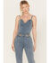 Image #3 - Rock & Roll Denim Women's Medium Wash Straight Leg Stretch Jumpsuit, Blue, hi-res
