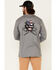 Image #4 - Wrangler FR Men's Flag Skull Graphic Long Sleeve Work Shirt , , hi-res