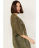 Image #2 - Shyanne Women's Geo Print Lace Short Sleeve Kimono, Olive, hi-res