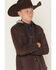 Image #2 - Ariat Boys' Retro Plaid Print Snap Shirt Jacket with Hood, Brown, hi-res