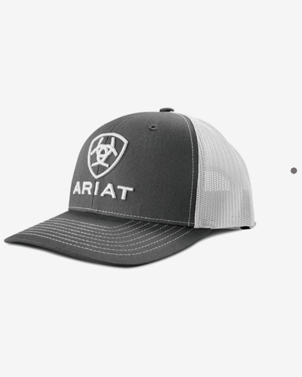 Image #1 - Ariat Boys' Embroidered Logo Ball Cap, Grey, hi-res