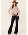 Image #2 - Cinch Women's Pink Geo Print Long Sleeve Snap Western Core Shirt, Pink, hi-res