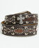 Image #3 - Ariat Girls Studded Cross Inlay Belt, Brown, hi-res