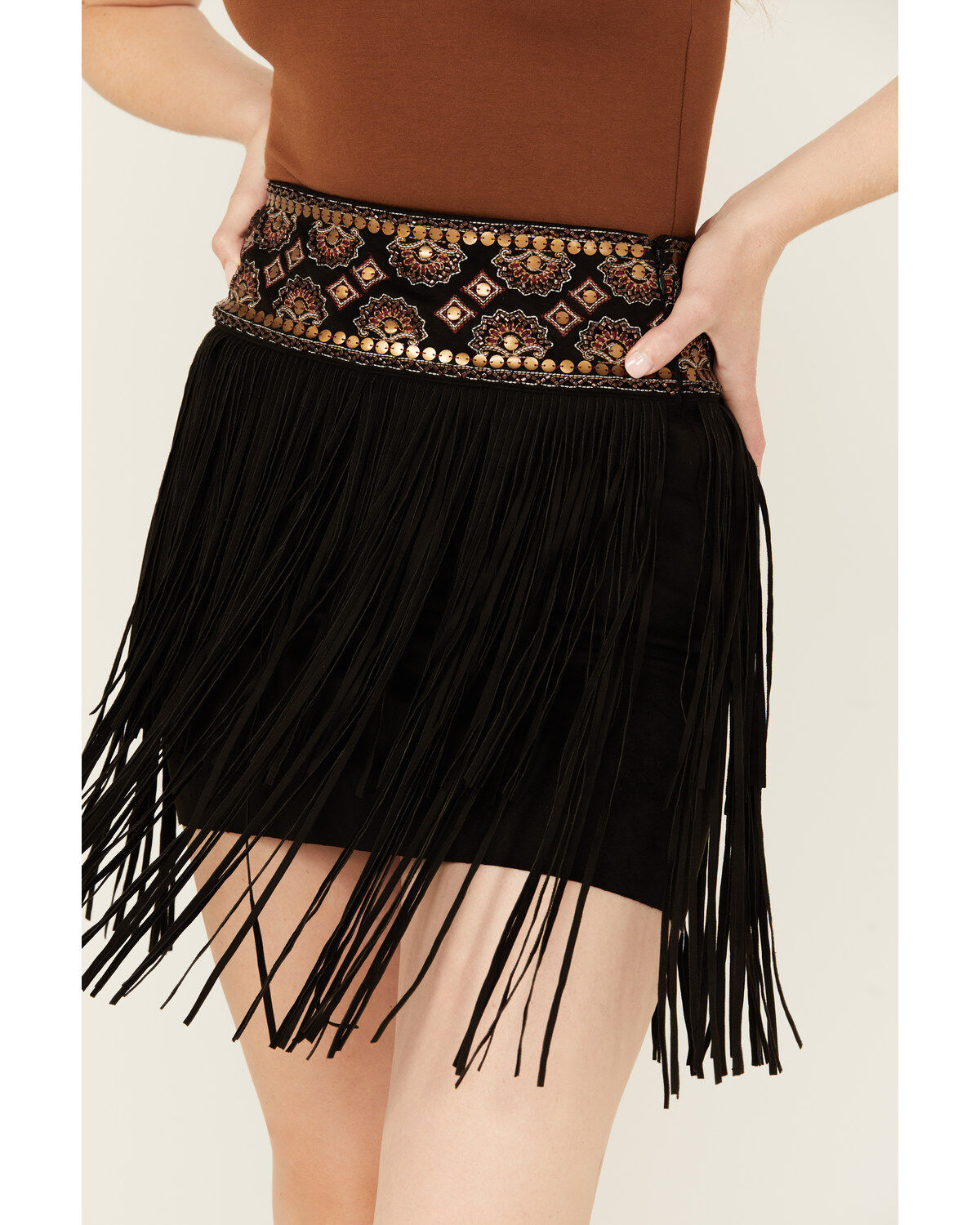 Image #2 - Shyanne Women's Decorated Waist Fringe Skirt, , hi-res