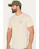 Brixton Men's Alpha Square Logo Graphic T-Shirt, Cream, hi-res