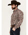 Image #2 - Stetson Men's Paisley Print Long Sleeve Pearl Snap Western Shirt, Maroon, hi-res