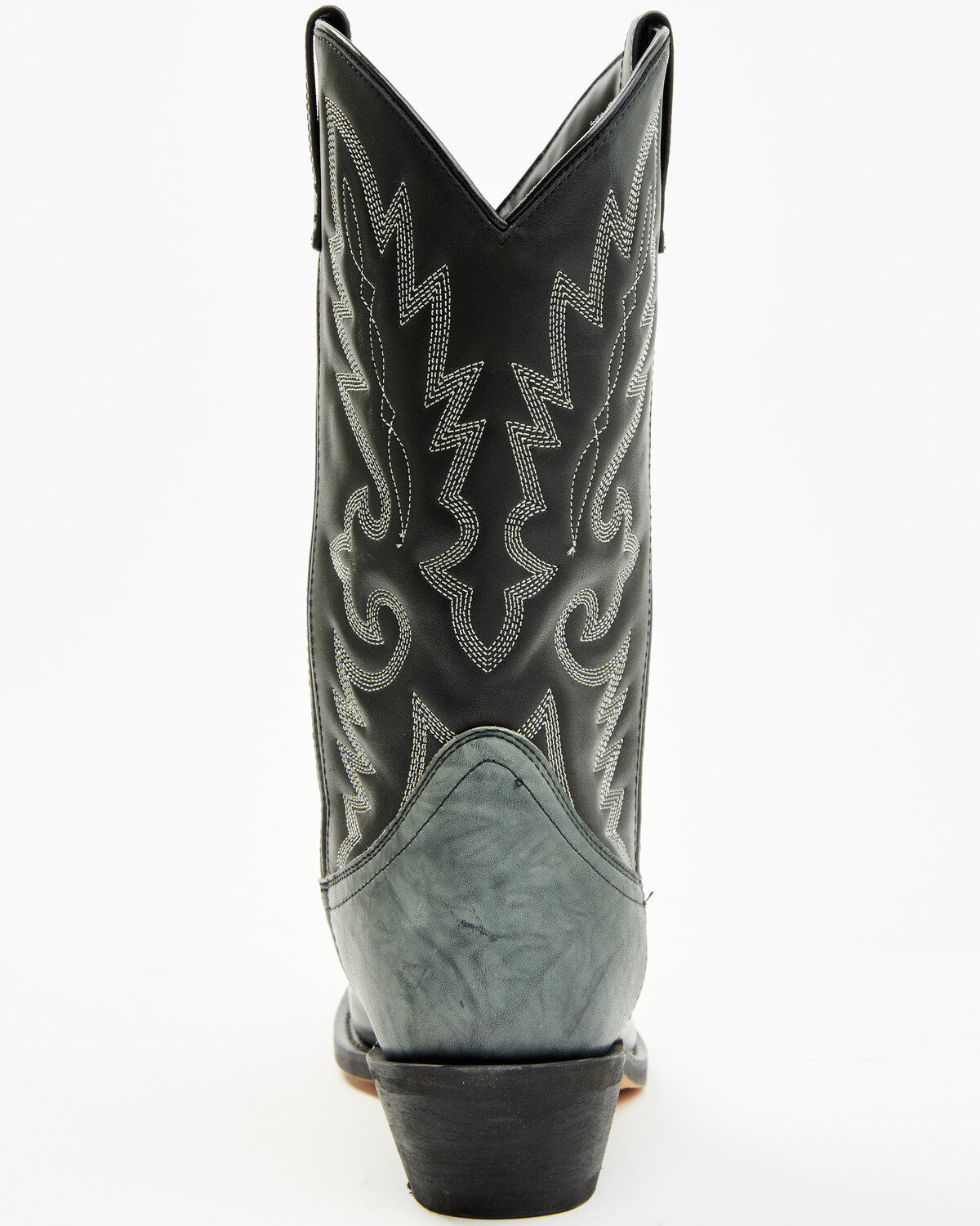 Image #5 - Laredo Men's Lizard Print Wingtip Western Boots - Round Toe, Grey, hi-res