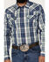 Image #3 - Cody James Men's Cole Plaid Print Long Sleeve Pearl Snap Western Shirt, Cream, hi-res