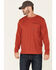 Image #1 - Ariat Men's Rebar Workman Alloy Flag Graphic Long Sleeve Work Pocket T-Shirt, Red, hi-res