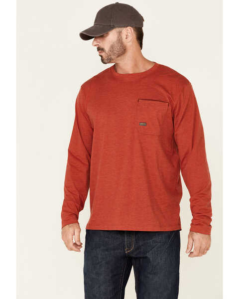 Ariat Men's Rebar Workman Alloy Flag Graphic Long Sleeve Work Pocket T-Shirt , Red, hi-res