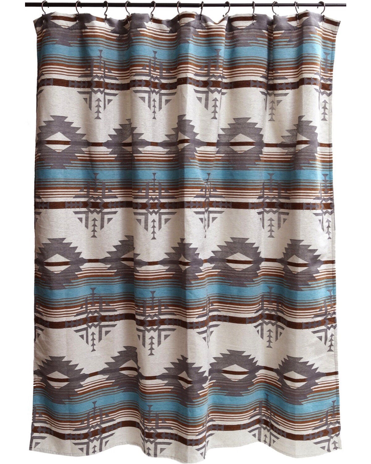 Carstens Badlands Shower Curtain, Turquoise, hi-res