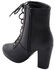 Image #8 - Milwaukee Leather Women's Lace Toe Toe Platform Boots - Round Toe, Black, hi-res