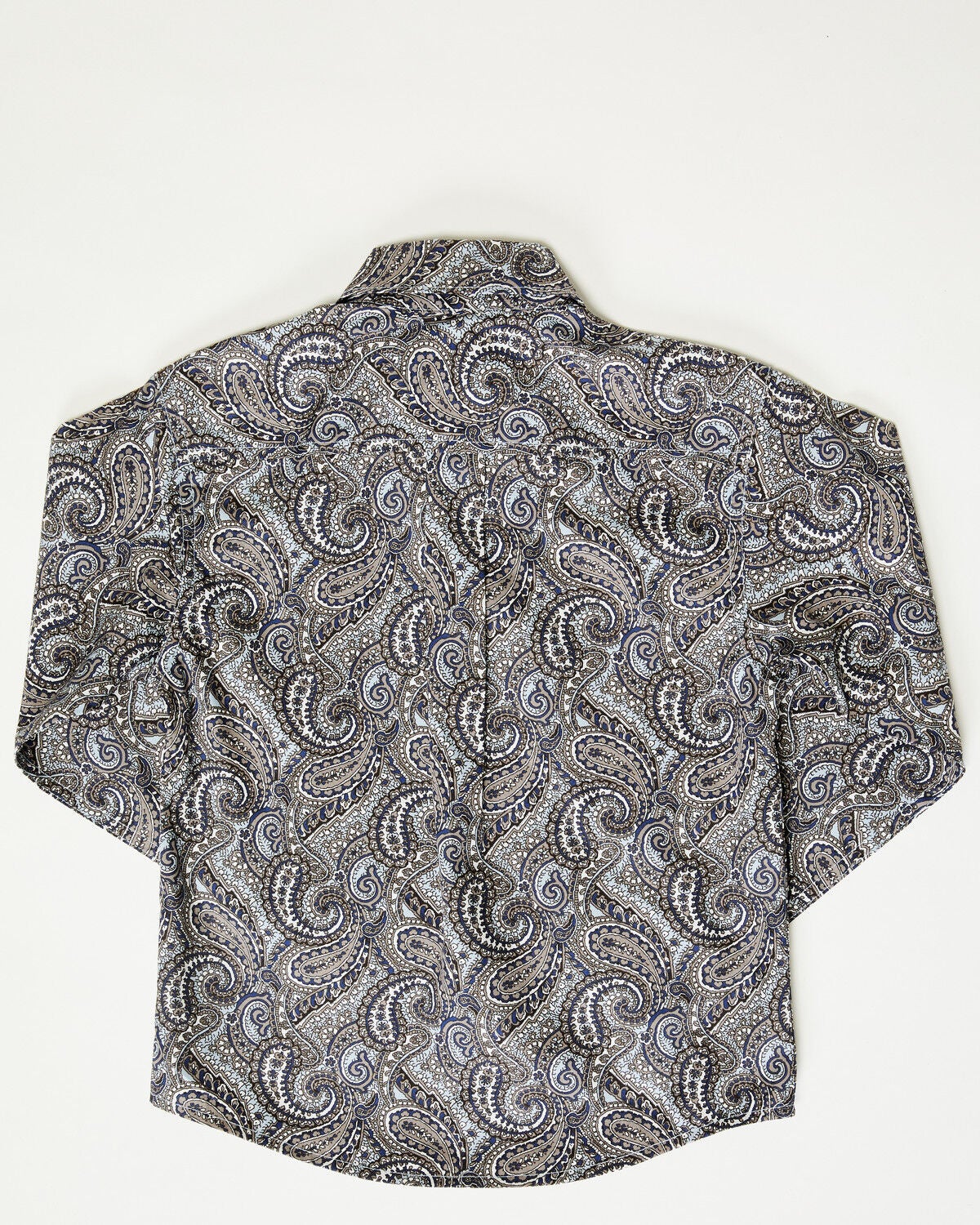 Image #2 - Cinch Toddler Boys' Paisley Print Long Sleeve Button-Down Western Shirt, Grey, hi-res