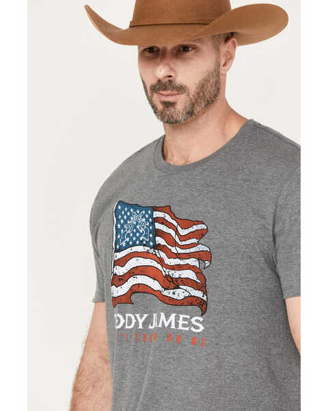 Image #2 - Cody James Men's Revolver Flag Short Sleeve Graphic T-Shirt, Heather Grey, hi-res