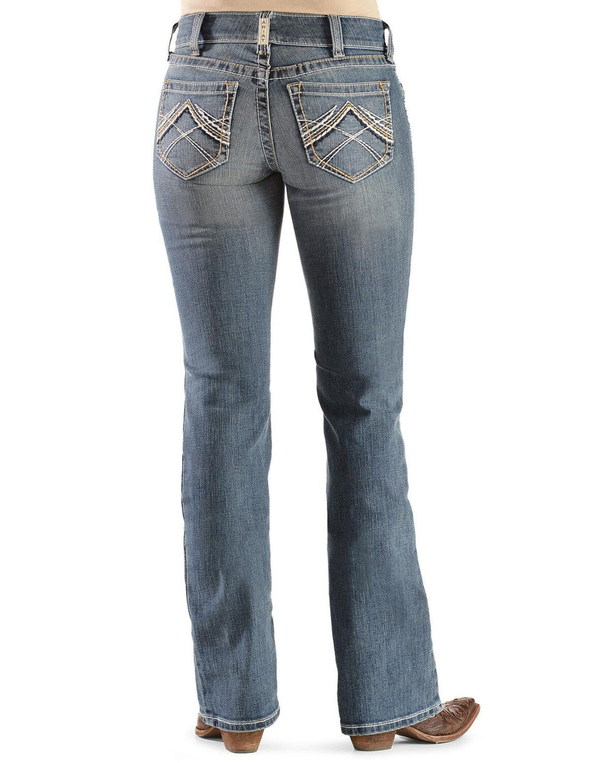 Image #2 - Ariat Women's Rainstorm Boot Cut Riding Jeans, Denim, hi-res