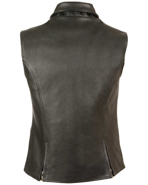 Image #2 - Milwaukee Leather Women's Extra Long Zipper Front Vest, , hi-res